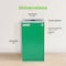 Alpine Industries Square Recycling Bin, 29 Gallons, Green Can, Mixed Opening Lid, for Mixed ALP4450-KIT-GRN-M-MIX - alternate 3